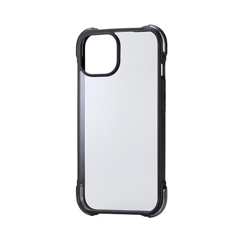 エレコム(ELECOM) PM-A23AHVAIRBK ブラック×クリア iPhone 15 ハイブリッドケース AIR