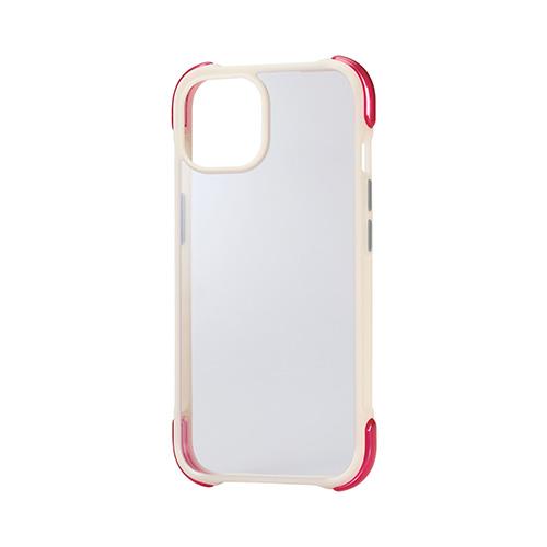 エレコム(ELECOM) PM-A23AHVAIRWH(ホワイト×レッド) iPhone 15 ハイブリッドケース AIR