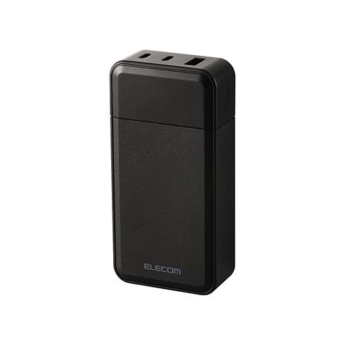 エレコム(ELECOM) DE-C51L-10000BK(ブラック) 残量が見える高出力モバイルバッテリー(10000mAh/30W)