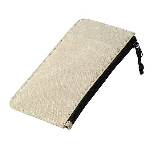 エレコム(ELECOM) P-CLFC01GB(グレージュ) 6.7インチまでのスマートフォン用 ｽﾏｰﾄｳｫﾚｯﾄ ﾌﾗｸﾞﾒﾝﾄｹｰｽ