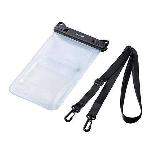 エレコム(ELECOM) P-WPS2P05BK(ブラック) 約6.9インチ以下のスマートフォン用 防水ｹｰｽ IPX8 2ﾎﾟｹｯﾄﾀｲﾌﾟ