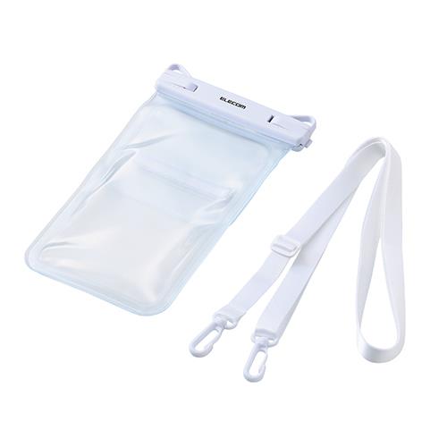 エレコム(ELECOM) P-WPS2P05WH(ホワイト) 約6.9インチ以下のスマートフォン用 防水ｹｰｽ IPX8 2ﾎﾟｹｯﾄﾀｲﾌﾟ