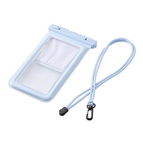 エレコム(ELECOM) P-WPSF05BU(ブルー) 約6.9ｲﾝﾁ以下のｽﾏｰﾄﾌｫﾝ用 防水ｹｰｽ IPX8 ｼﾝﾌﾟﾙｶﾗｰ ﾌﾛｰﾃｨﾝｸﾞ