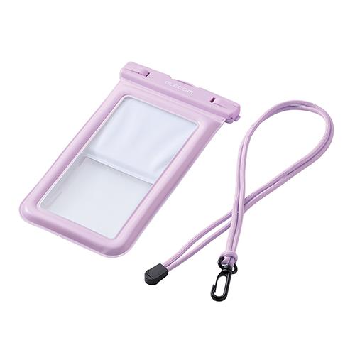 エレコム(ELECOM) P-WPSF05PU ラベンダー 約6.9ｲﾝﾁ以下のｽﾏｰﾄﾌｫﾝ用 防水ｹｰｽ IPX8 ｼﾝﾌﾟﾙｶﾗｰ ﾌﾛｰﾃｨﾝｸﾞ