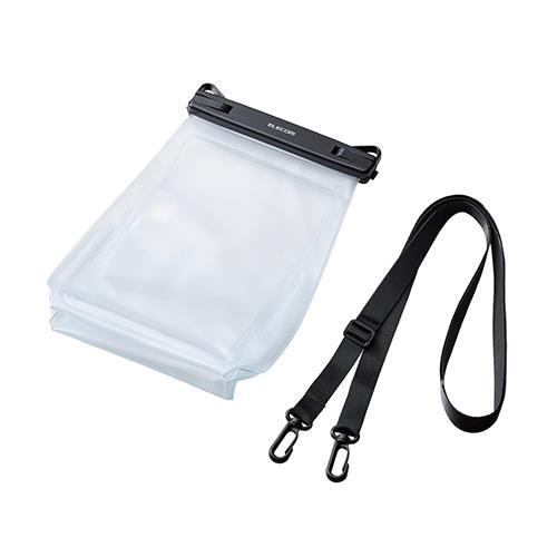 エレコム(ELECOM) P-WPSG05BK(ブラック) 約6.9インチ以下のスマートフォン用 防水ｹｰｽ IPX8 ﾏﾁ付きﾀｲﾌﾟ