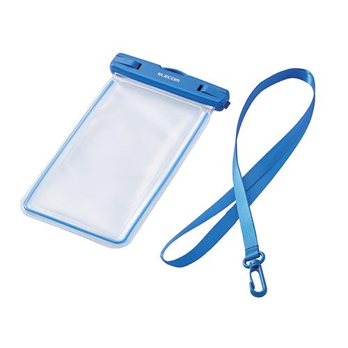 エレコム(ELECOM) P-WPSL05BU ブルー 約6.9インチ以下のスマートフォン用 防水ケース IPX8 蓄光タイプ