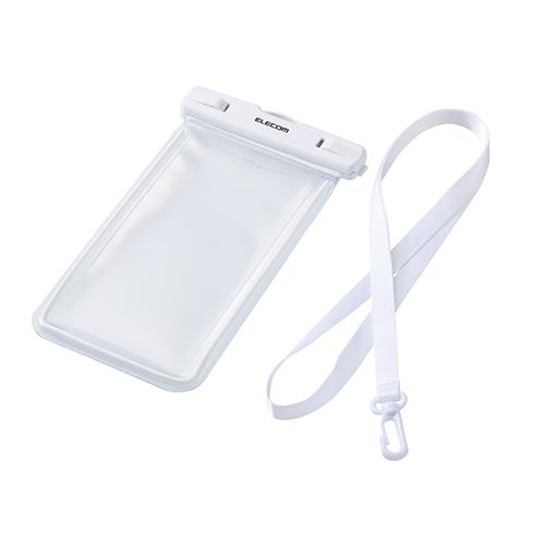 エレコム(ELECOM) P-WPSL05WH(ホワイト) 約6.9インチ以下のスマートフォン用 防水ケース IPX8 蓄光ﾀｲﾌﾟ