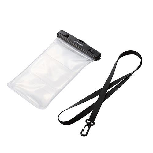 エレコム(ELECOM) P-WPST05BK(ﾌﾞﾗｯｸ) 約6.9ｲﾝﾁ以下のｽﾏｰﾄﾌｫﾝ用 防水ｹｰｽ IPX8 水中ｽﾏﾎ操作対応ﾀｲﾌﾟ