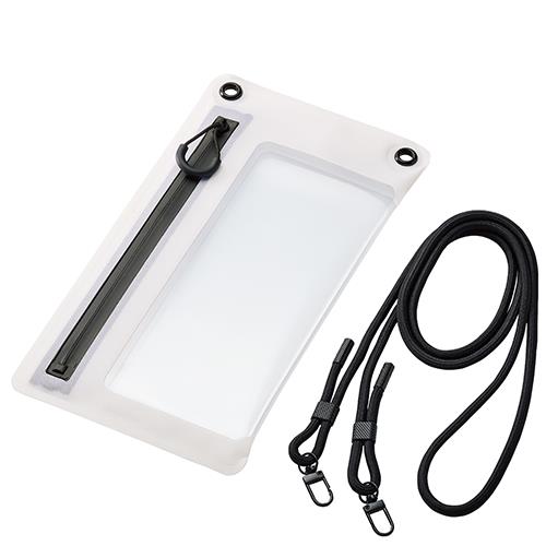 エレコム(ELECOM) P-WPSZ05WH(ホワイト) 約6.9ｲﾝﾁ以下のｽﾏｰﾄﾌｫﾝ用 防水ｹｰｽ IPX8 気密ﾌｧｽﾅｰﾀｲﾌﾟ