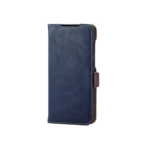 エレコム(ELECOM) PM-G243PLFYNV(ネイビー) Galaxy A55 5G(SC-53E) ケース レザー 手帳型 マグネット