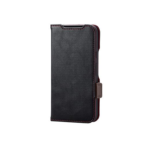 エレコム(ELECOM) PM-P241PLFYBK(ブラック) Google Pixel 8a用 ソフトレザーケース 磁石付 耐衝撃 ｽﾃｯﾁ