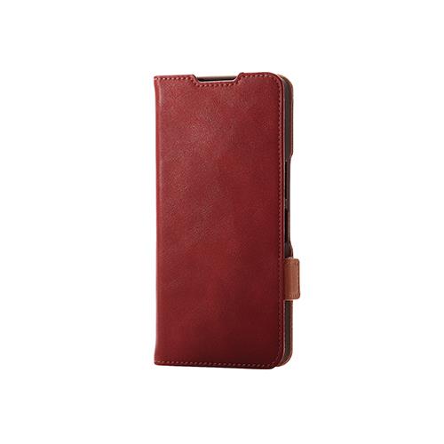 エレコム(ELECOM) PM-S241PLFYRD レッド AQUOS wish4 ソフトレザーケース 磁石付 耐衝撃 ステッチ