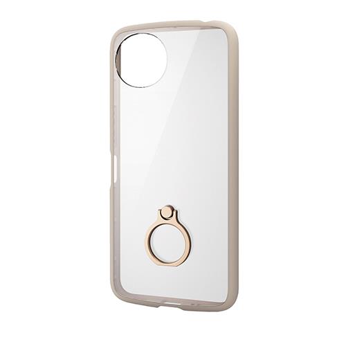 エレコム(ELECOM) PM-S241TSLFCRBE ｶﾌｪｵﾚ AQUOS wish4 TOUGH SLIM LITE ﾌﾚｰﾑｶﾗｰ ﾘﾝｸﾞ付 ｽﾄﾗｯﾌﾟﾎｰﾙｼｰﾄ付