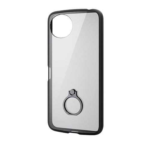 エレコム(ELECOM) PM-S241TSLFCRBK ﾌﾞﾗｯｸ AQUOS wish4 TOUGH SLIM LITE ﾌﾚｰﾑｶﾗｰ ﾘﾝｸﾞ付 ｽﾄﾗｯﾌﾟﾎｰﾙｼｰﾄ付