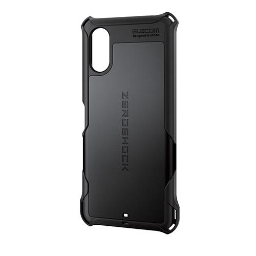 エレコム(ELECOM) PM-X241ZEROBK(ﾌﾞﾗｯｸ) Xperia 10 VI SO-52E ケース ハイブリッド ストラップホール付