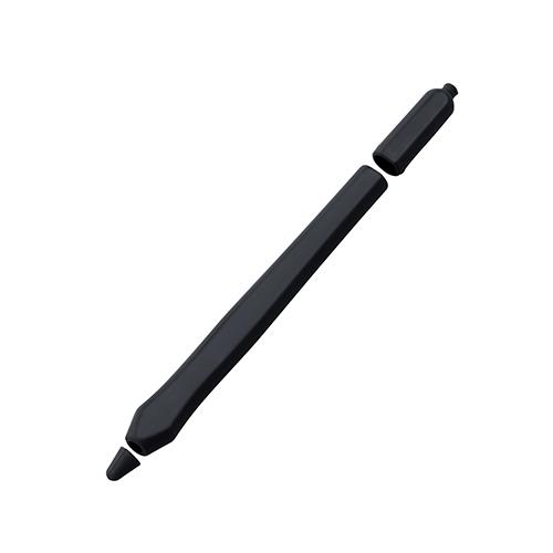 エレコム(ELECOM) TB-APE2CFTWCBK ﾌﾞﾗｯｸ Apple Pencil 第2世代用 ﾍﾟﾝﾀﾌﾞ風グリップ太軸 ペン先保護