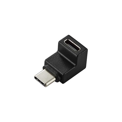 エレコム(ELECOM) AD-CFCML02BK ブラック USB-C L字変換アダプタ 縦向き PD 60W