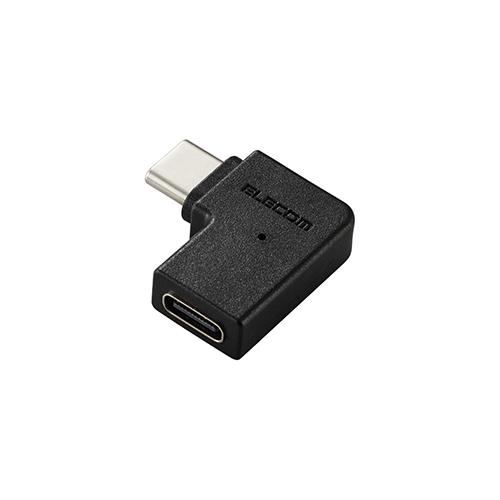 エレコム(ELECOM) MPA-CFCMLAD01BK ブラック USBｱﾀﾞﾌﾟﾀｰ L字横 USB Type-C TM ﾌﾟﾗｸﾞ-USB Type-Cﾎﾟｰﾄ