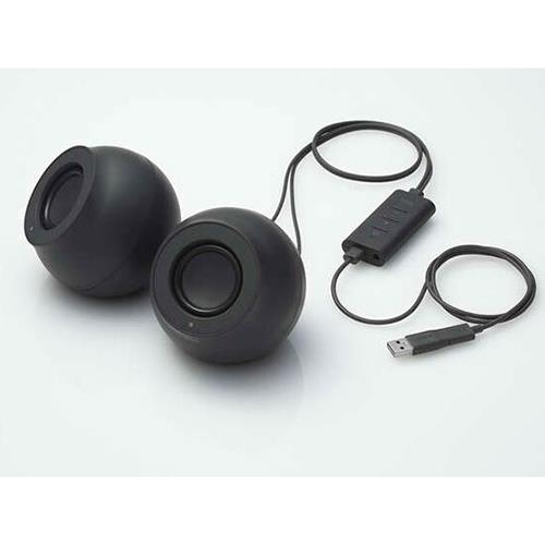 エレコム(ELECOM) SP-P10CUBBK(ブラック) パソコン用2.0chスピーカー Stina