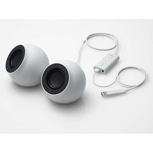 エレコム(ELECOM) SP-P10CUBWH(ホワイト) パソコン用2.0chスピーカー Stina