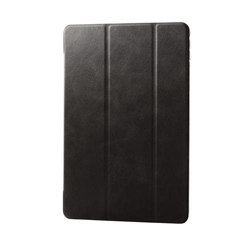 エレコム(ELECOM) TB-A19RWVBKN(ﾌﾞﾗｯｸ) iPad 10.2ｲﾝﾁ 第9/8/7世代用 ﾌﾗｯﾌﾟｹｰｽ 背面ｸﾘｱ ｿﾌﾄﾚｻﾞｰ ｽﾘｰﾌﾟ