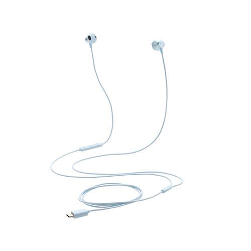 エレコム(ELECOM) EHP-DF13IMBU ブルー タイプCイヤホン 有線 マイク付き セミオープン型