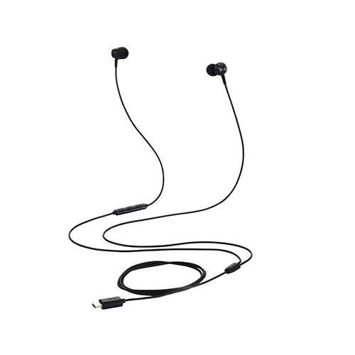 エレコム(ELECOM) EHP-DF14CMBK ブラック タイプCイヤホン 有線 マイク付き カナル型