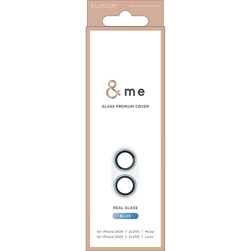 エレコム(ELECOM) PM-A24AFLLP5BUG ﾌﾞﾙｰ iPhone16/Plus用ｶﾒﾗﾌｨﾙﾑ ｶﾞﾗｽ ｶﾒﾗ全体保護 指紋/飛散防止