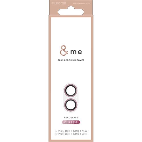 エレコム(ELECOM) PM-A24AFLLP5PGG(ﾋﾟﾝｸｺﾞｰﾙﾄﾞ)iPhone16/Plus用ｶﾒﾗﾌｨﾙﾑ ｶﾞﾗｽ ｶﾒﾗ全体保護 指紋/飛散防止