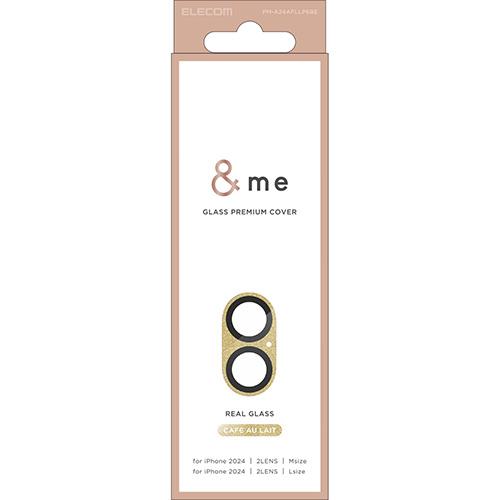 エレコム(ELECOM) PM-A24AFLLP6BE(ｶﾌｪｵﾚ) iPhone16/Plus用ｶﾒﾗﾌｨﾙﾑ ｶﾞﾗｽ ｶﾒﾗ全体保護 指紋/飛散防止