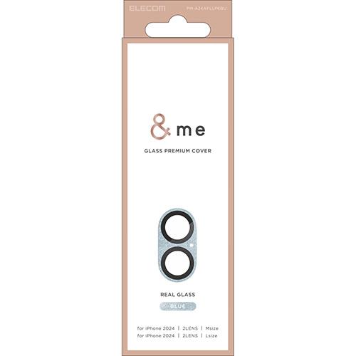 エレコム(ELECOM) PM-A24AFLLP6BU(ﾌﾞﾙｰ)iPhone16/Plus用ｶﾒﾗﾌｨﾙﾑ ｶﾞﾗｽ ｶﾒﾗ全体保護 高透明 指紋/飛散防止