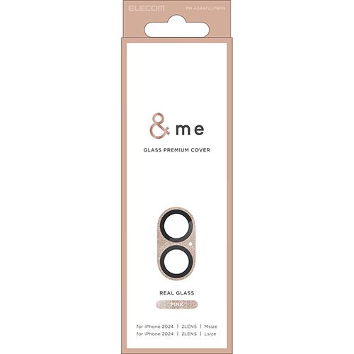 エレコム(ELECOM) PM-A24AFLLP6PN(ﾋﾟﾝｸ)iPhone16/Plus用ｶﾒﾗﾌｨﾙﾑ ｶﾞﾗｽ ｶﾒﾗ全体保護 高透明 指紋/飛散防止