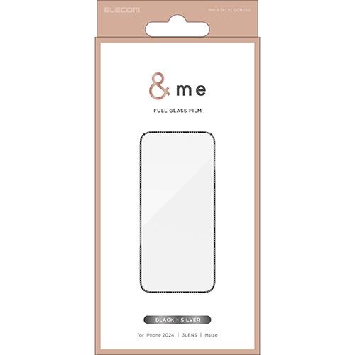 エレコム(ELECOM) PM-A24CFLGGRSSV iPhone16 Pro用ｶﾞﾗｽﾌｨﾙﾑ 高透明 全面保護 指紋/飛散防止 気泡防止