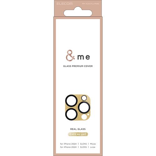 エレコム(ELECOM) PM-A24CFLLP6BE(ｶﾌｪｵﾚ) iPhone16 Pro/Max用ｶﾒﾗﾌｨﾙﾑ ｶﾞﾗｽ ｶﾒﾗ全体保護 指紋/飛散防止