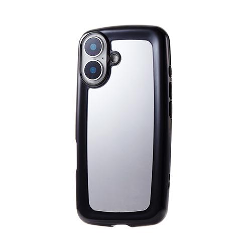 エレコム(ELECOM) PM-A24AHVPMBK(ﾌﾞﾗｯｸﾌﾚｰﾑ×ﾐﾗｰ) iPhone16用ｹｰｽ ﾊｲﾌﾞﾘｯﾄﾞ 衝撃吸収 軽量 ｶﾒﾗ周り保護