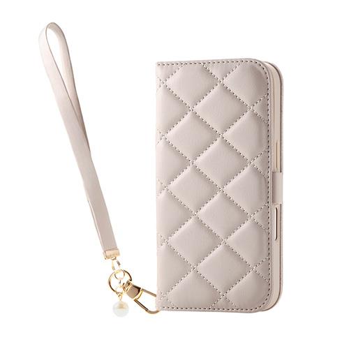 エレコム(ELECOM) PM-A24APLFJM4GB ｸﾞﾚｰｼﾞｭ iPhone16用ｹｰｽ ﾚｻﾞｰ 手帳型 ﾏｸﾞﾈｯﾄ ﾌﾗｯﾌﾟ 衝撃吸収