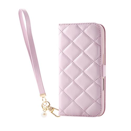 エレコム(ELECOM) PM-A24APLFJM4PU(ﾗﾍﾞﾝﾀﾞｰ) iPhone16用ｹｰｽ ﾚｻﾞｰ 手帳型 ﾏｸﾞﾈｯﾄ ﾌﾗｯﾌﾟ 衝撃吸収