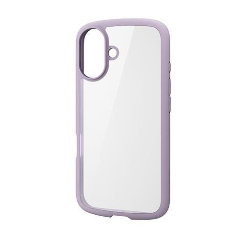 エレコム(ELECOM) PM-A24ATSLFCPU(ﾗﾍﾞﾝﾀﾞｰ) iPhone16用ｹｰｽ ﾊｲﾌﾞﾘｯﾄﾞ 衝撃吸収 軽量 薄型 ｶﾒﾗ周り保護