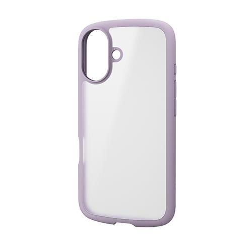 エレコム(ELECOM) PM-A24ATSLFCSPU ﾗﾍﾞﾝﾀﾞｰ iPhone16用ｹｰｽ ﾊｲﾌﾞﾘｯﾄﾞ 衝撃吸収 軽量 ｶﾒﾗﾚﾝｽﾞ保護設計