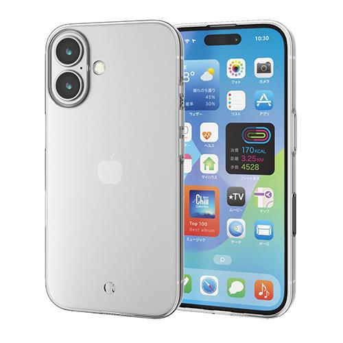 エレコム(ELECOM) PM-A24AUCTCR ｸﾘｱ iPhone16用ｹｰｽ ｿﾌﾄ ｶﾊﾞｰ 衝撃吸収 薄型 ｶﾒﾗﾚﾝｽﾞ保護設計