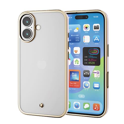 エレコム(ELECOM) PM-A24AUCTMLPN(ﾋﾟﾝｸ) iPhone16用ｹｰｽ ｿﾌﾄ ｶﾊﾞｰ 衝撃吸収 ｶﾒﾗﾚﾝｽﾞ保護設計 ﾒﾀﾘｯｸﾗｲﾝ