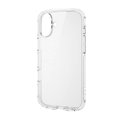 エレコム(ELECOM) PM-A24BTSLACR(ｸﾘｱ) iPhone 16 Plus用ｹｰｽ ﾊｲﾌﾞﾘｯﾄﾞ 衝撃吸収 軽量 薄型 硬度5H