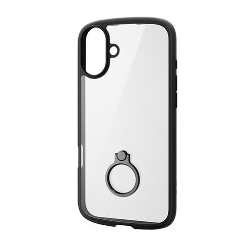 エレコム(ELECOM) PM-A24BTSLFCRBK(ﾌﾞﾗｯｸ) iPhone 16 Plus用ｹｰｽ ﾊｲﾌﾞﾘｯﾄﾞ 衝撃吸収 ｶﾒﾗﾚﾝｽﾞ保護設計