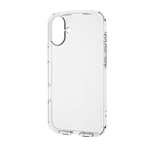 エレコム(ELECOM) PM-A24BTSLUCCR(ｸﾘｱ) iPhone 16 Plus用ｹｰｽ ｿﾌﾄ ｶﾊﾞｰ 耐衝撃 ｶﾒﾗﾚﾝｽﾞ保護設計