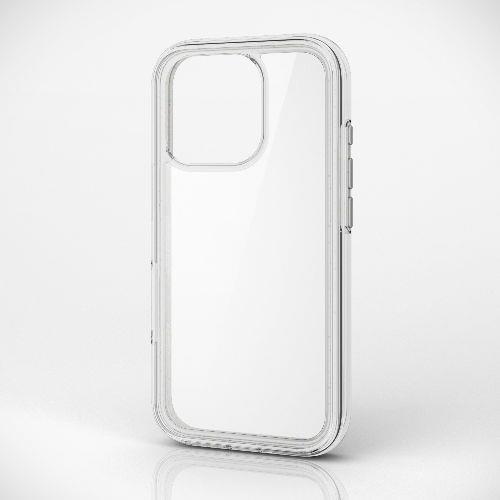 エレコム(ELECOM) PM-A24CHVAIR2RW(リサイクルホワイト×クリア) iPhone16 Pro ケース ハイブリッド 衝撃吸収 軽量 カメラレンズ保護設計 MUBRAIN