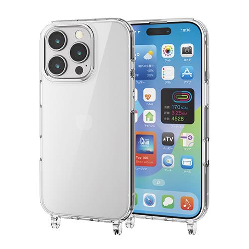 エレコム(ELECOM) PM-A24CHVCKSHCR(ｸﾘｱ) iPhone16 Pro用ｹｰｽ ﾊｲﾌﾞﾘｯﾄﾞ 衝撃吸収 ｶﾒﾗﾚﾝｽﾞ保護設計