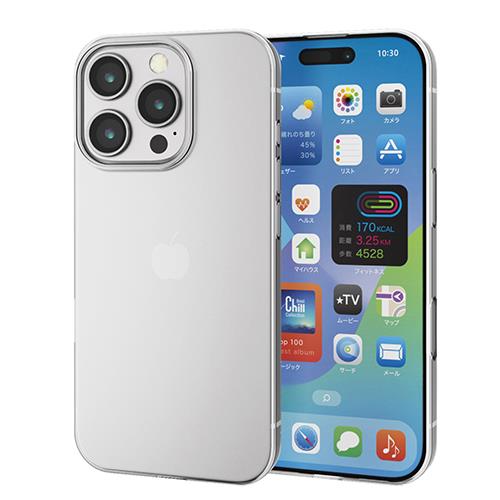 エレコム(ELECOM) PM-A24CPV06CR(ｸﾘｱ) iPhone16 Pro用ｹｰｽ ﾊｰﾄﾞ ｶﾊﾞｰ 軽量 極薄 ｶﾒﾗﾚﾝｽﾞ保護設計 UVｺｰﾄ