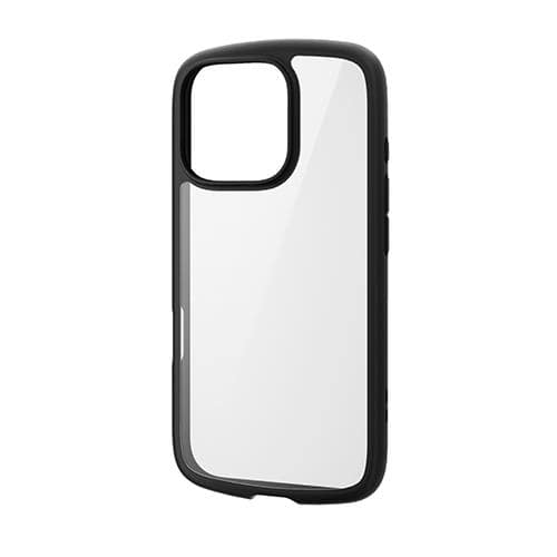 エレコム(ELECOM) PM-A24CTSLFCBK(ﾌﾞﾗｯｸ) iPhone16 Pro用ｹｰｽ ﾊｲﾌﾞﾘｯﾄﾞ 衝撃吸収 軽量 薄型 ｶﾒﾗ周り保護