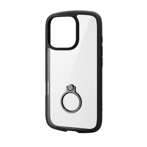 エレコム(ELECOM) PM-A24CTSLFCRBK(ﾌﾞﾗｯｸ) iPhone16 Pro用ｹｰｽ ﾊｲﾌﾞﾘｯﾄﾞ 衝撃吸収 軽量 ｶﾒﾗﾚﾝｽﾞ保護設計