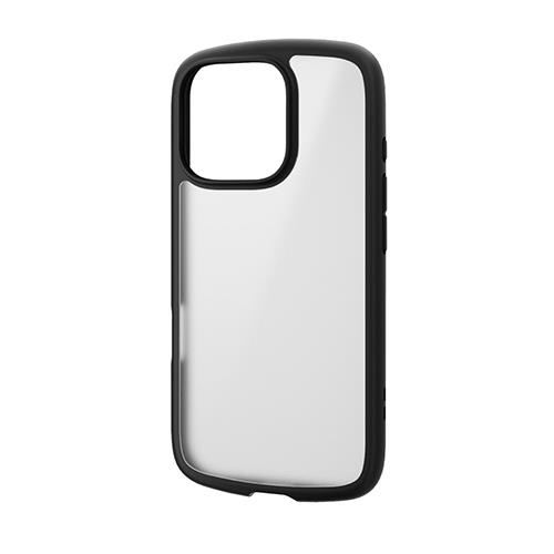 エレコム(ELECOM) PM-A24CTSLFCSBK(ﾌﾞﾗｯｸ) iPhone16 Pro用ｹｰｽ ﾊｲﾌﾞﾘｯﾄﾞ 衝撃吸収 軽量 ｶﾒﾗﾚﾝｽﾞ保護設計